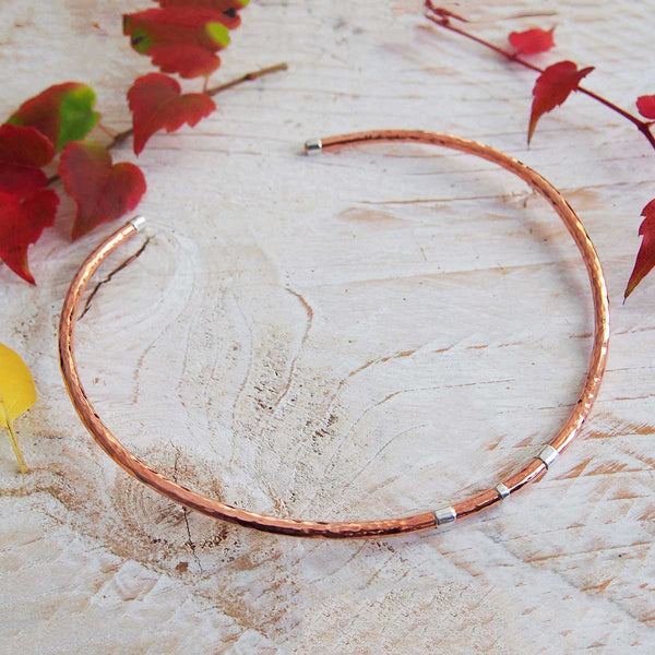 unusual Copper & Silver Choker