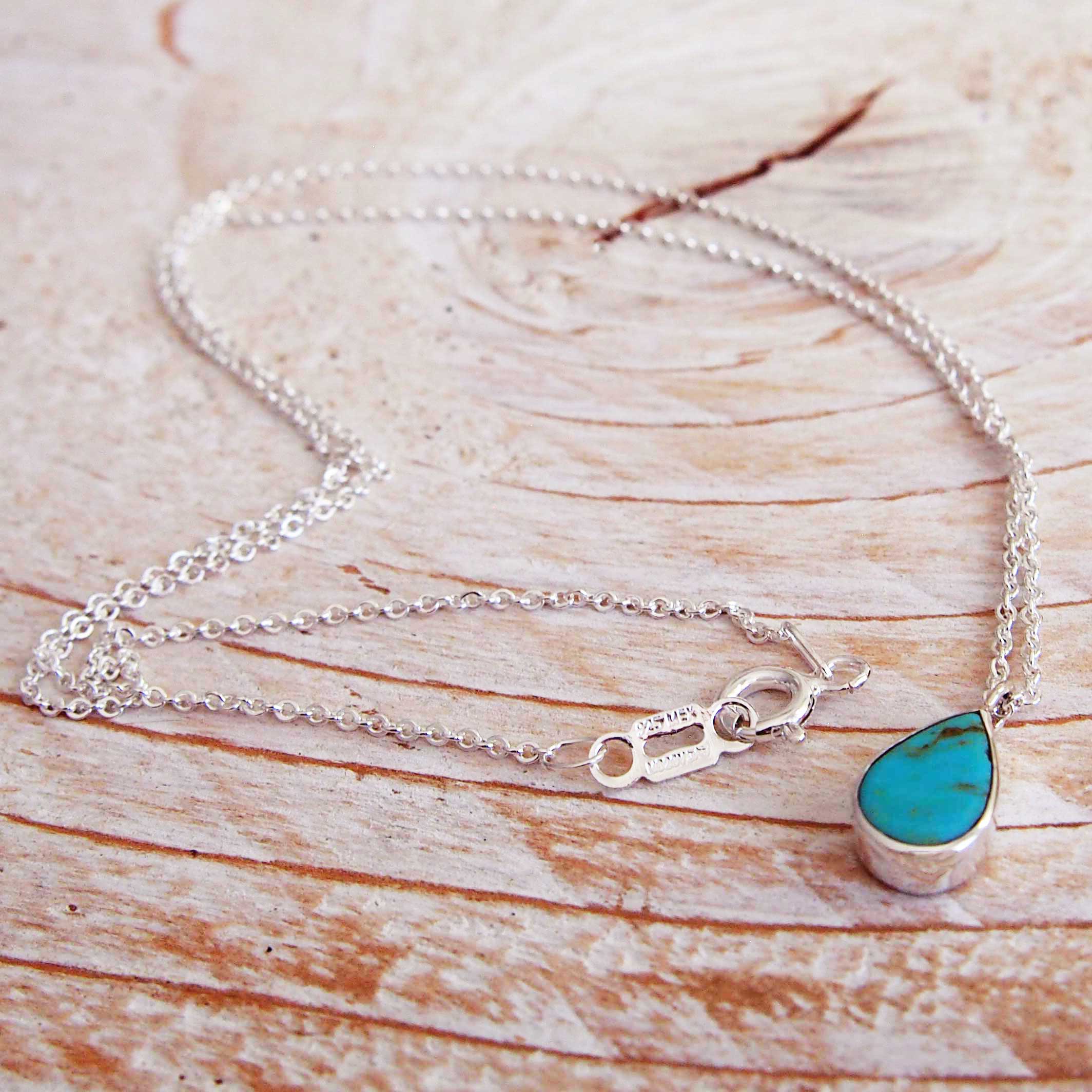 Turquoise Gotita Silver Necklace (49) Secondary image