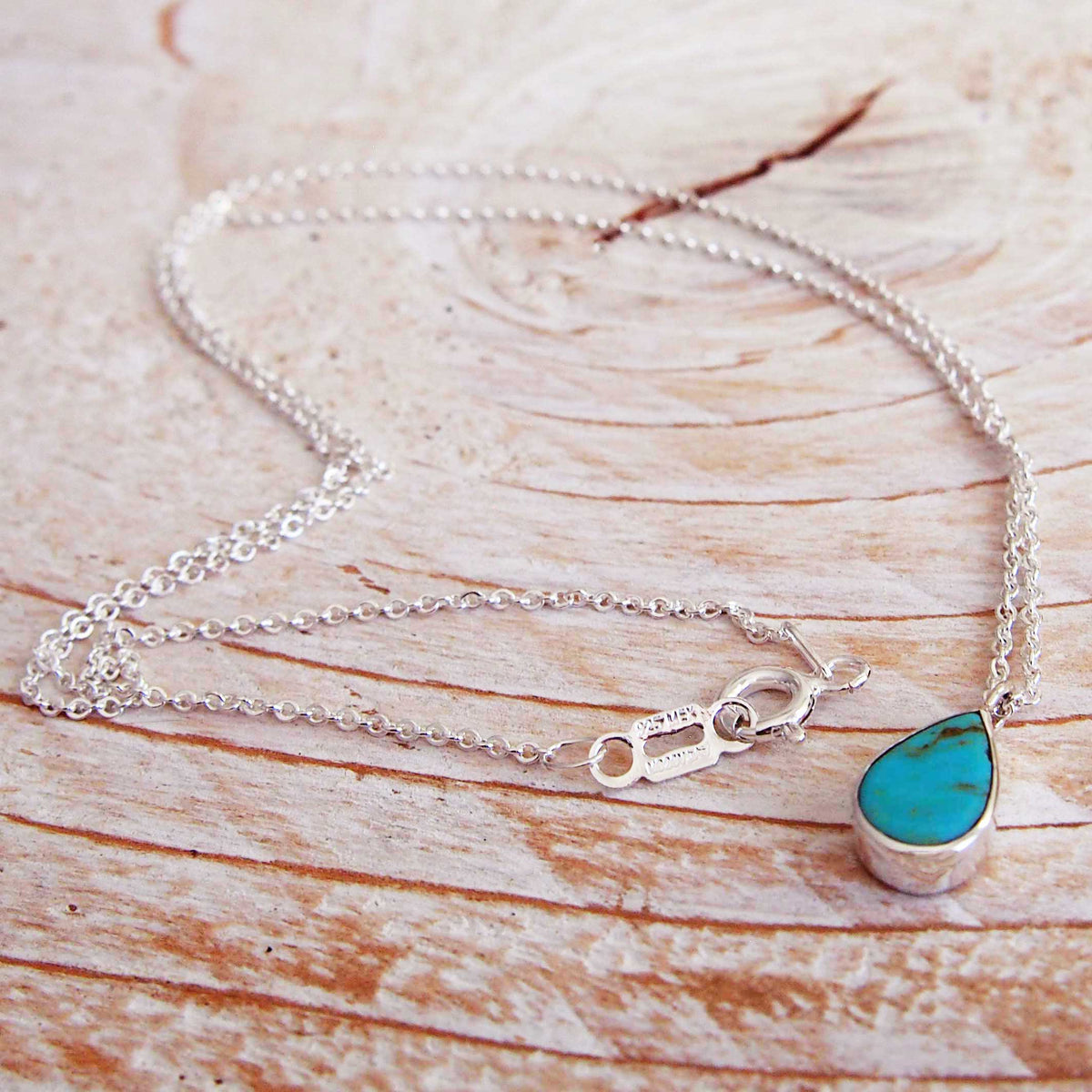 Silver Teardrop Handmade Necklace