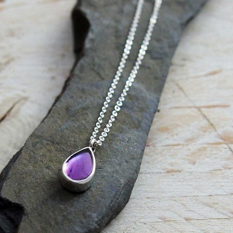 Handmade Amethyst Silver Necklace