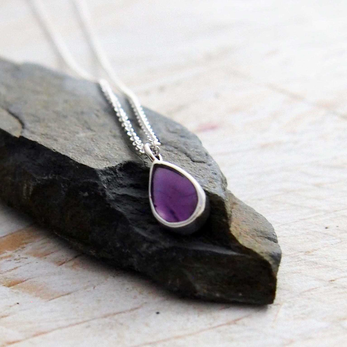 Amethyst Gotita Silver Necklace Main image