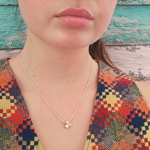 Handmade Silver copper necklace
