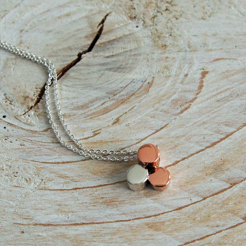 Mexican silver copper handmade necklace