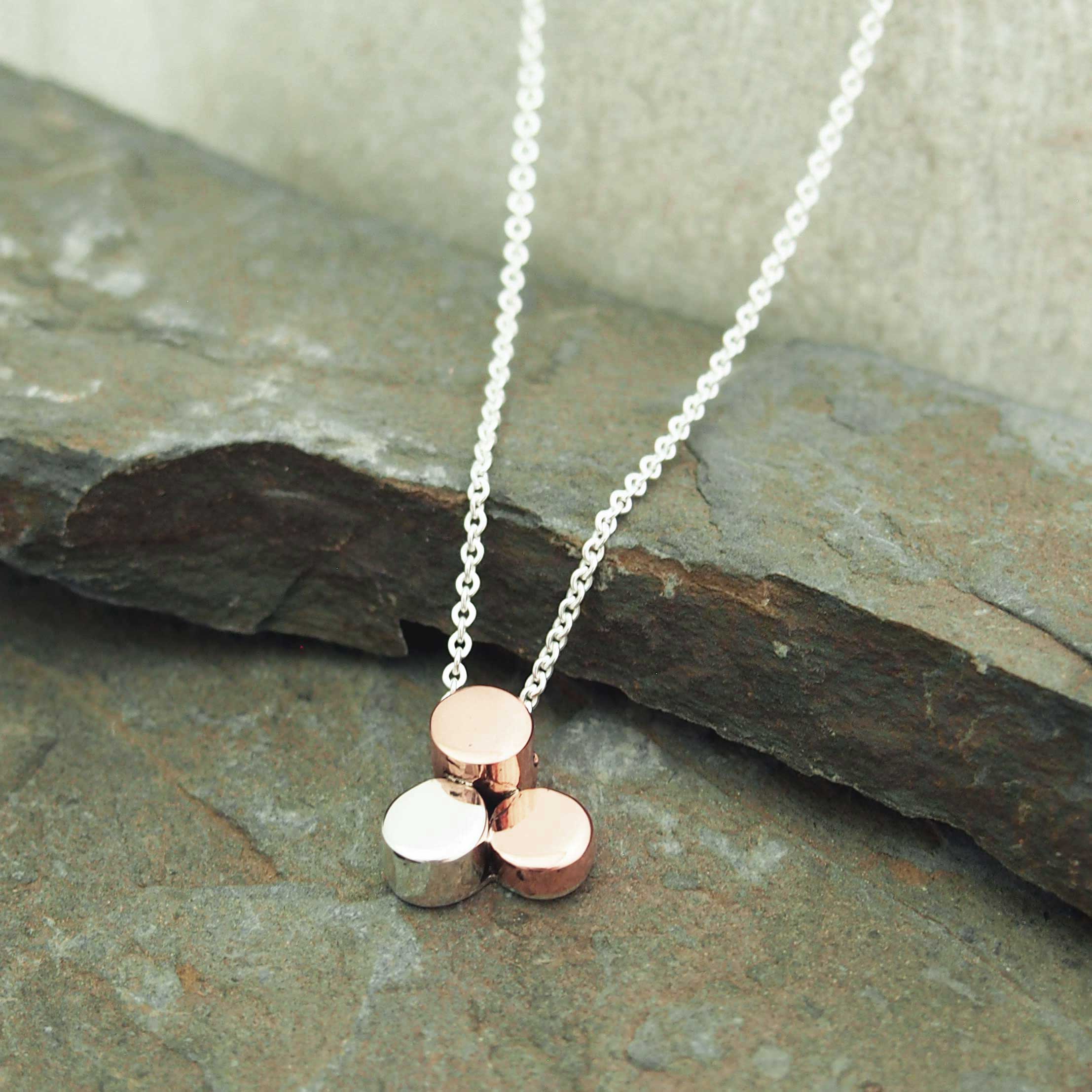 Silver copper necklace from Mexico
