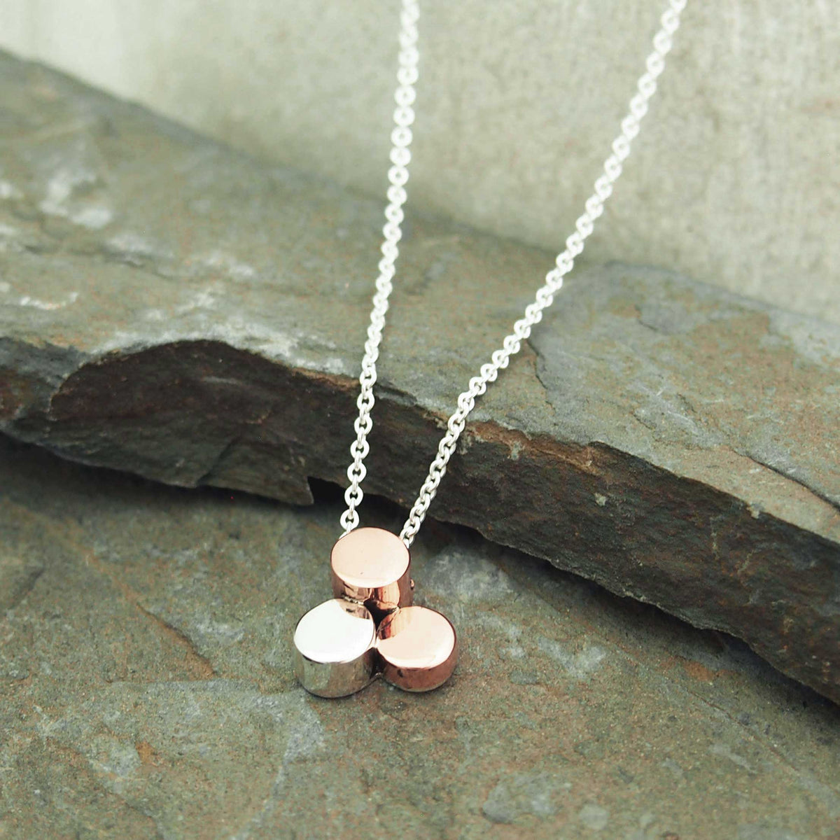 Silver copper necklace from Mexico