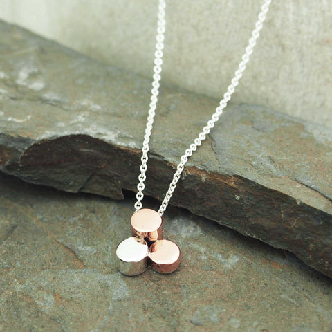 Silver copper necklace from Mexico