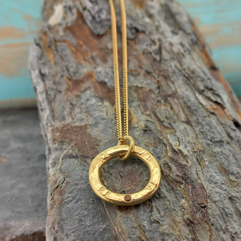 Elegant handmade gold plated necklace