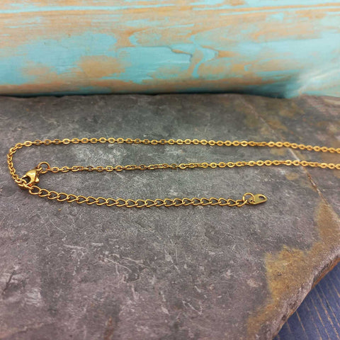 Extendable gold plated necklace chain