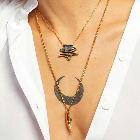 Brass Vision Moonstone Necklace
