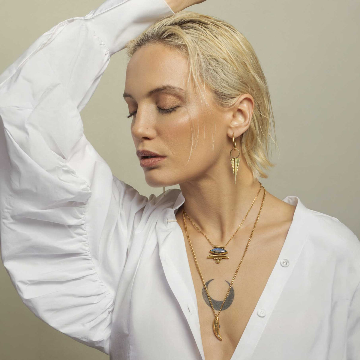 Handmade Vision Brass Necklace 