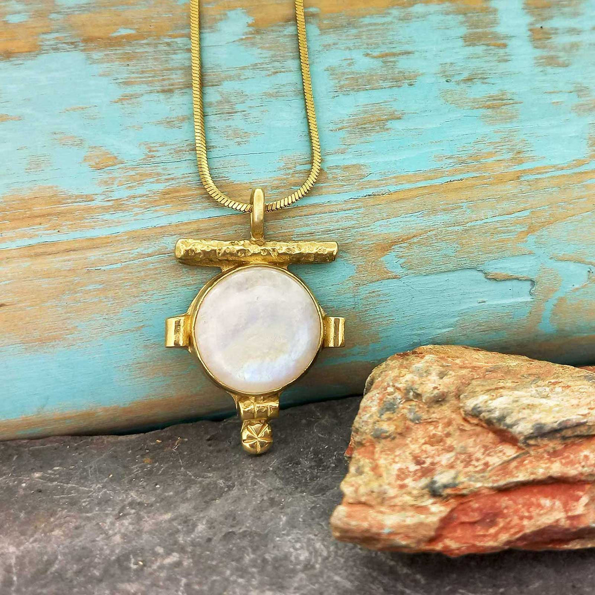 Moonstone Tibet Brass Necklace (69) Main image