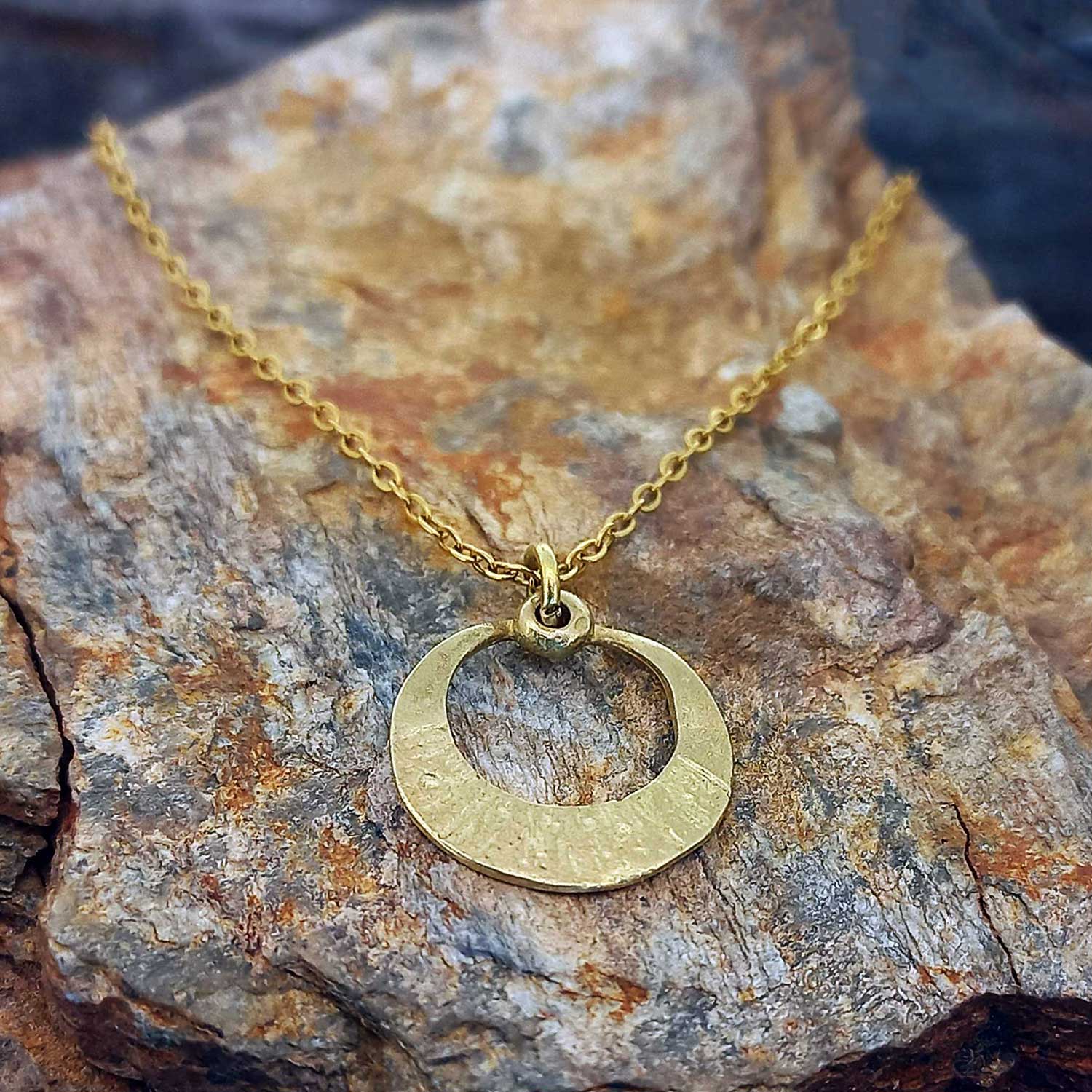 Hand worked traditional skills brass necklace