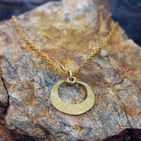 Hand worked traditional skills brass necklace