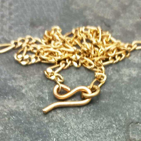 Brass Necklace with Gemstone Charms 2 (77)