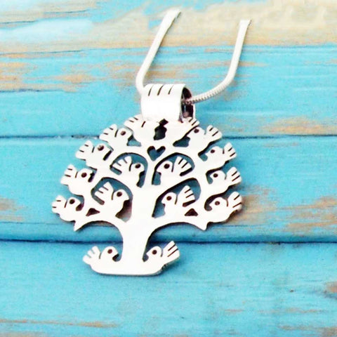 Orbed Tree of Life Silver Pendant (Small) (68)