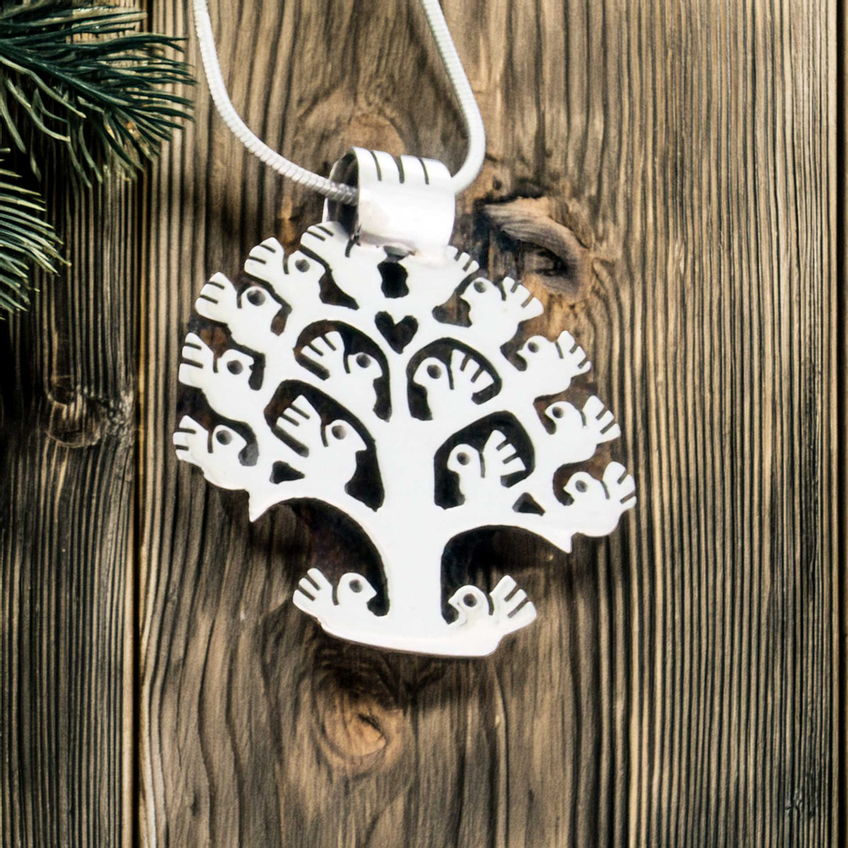 Handmade tree of life silver pendant Main image