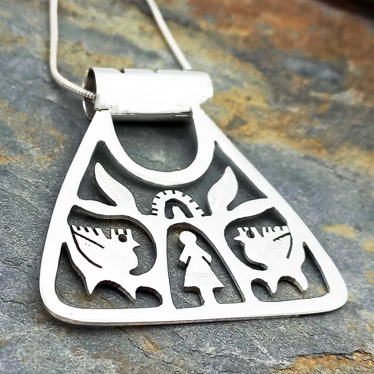 Large Triangular Tree of Life Pendant Main image