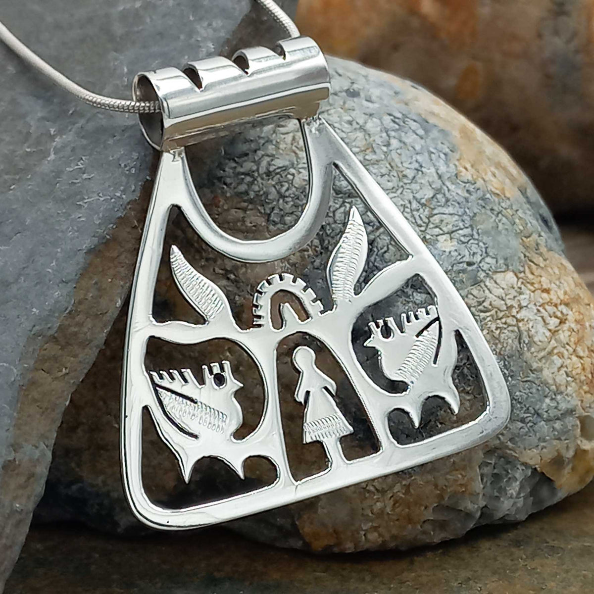 Handmade unusual tree of life necklace