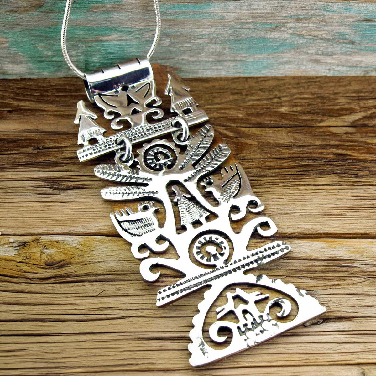 Statement silver tree of life pendant