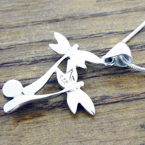Dragonfly with Turquoise Silver Pendant (163)