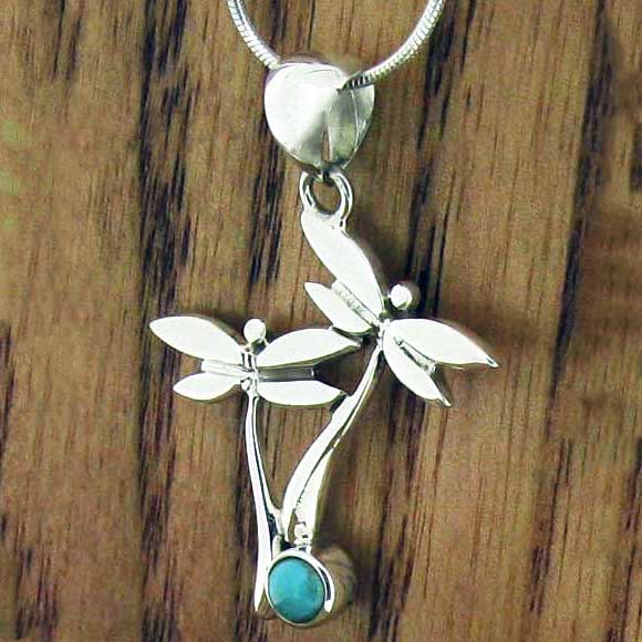 Handmade Sterling Silver Dragonfly Pendant