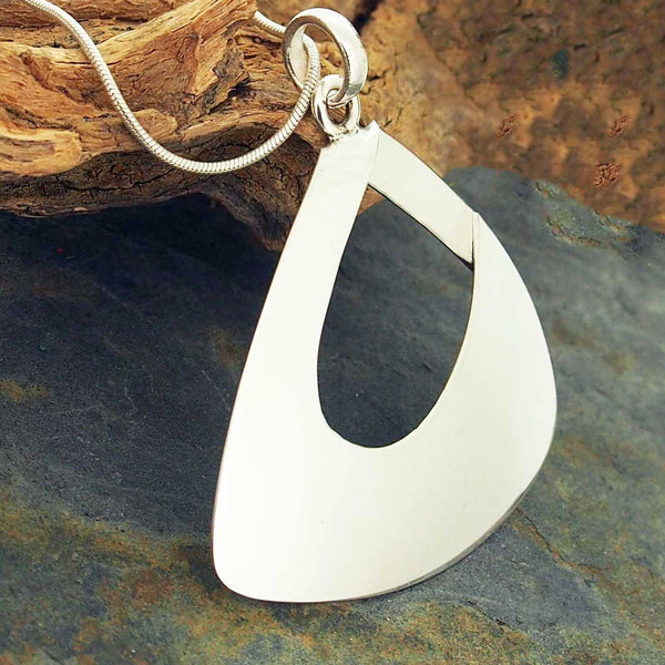 Polished statement Mexican silver pendant
