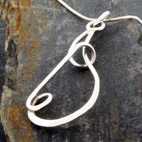 Mexican sterling silver teardrop pendant