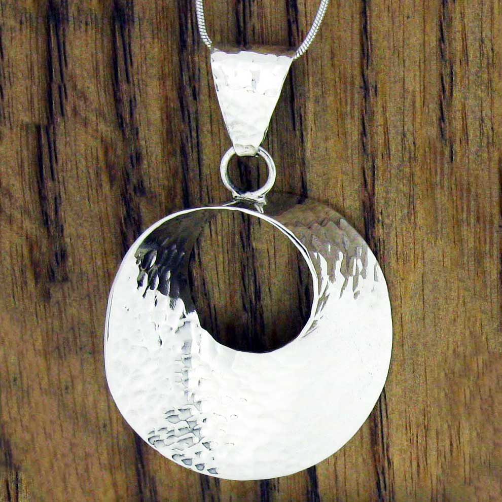 Mexican chunky silver pendant