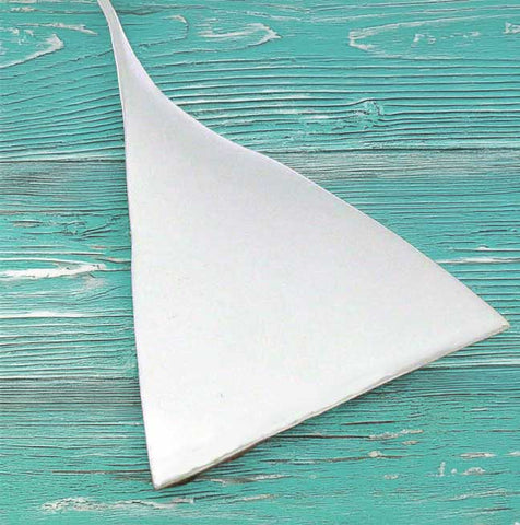 handmade polished silver triangle pendant