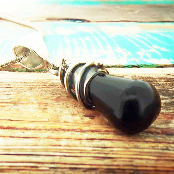 Handmade black Onyx silver pendnat