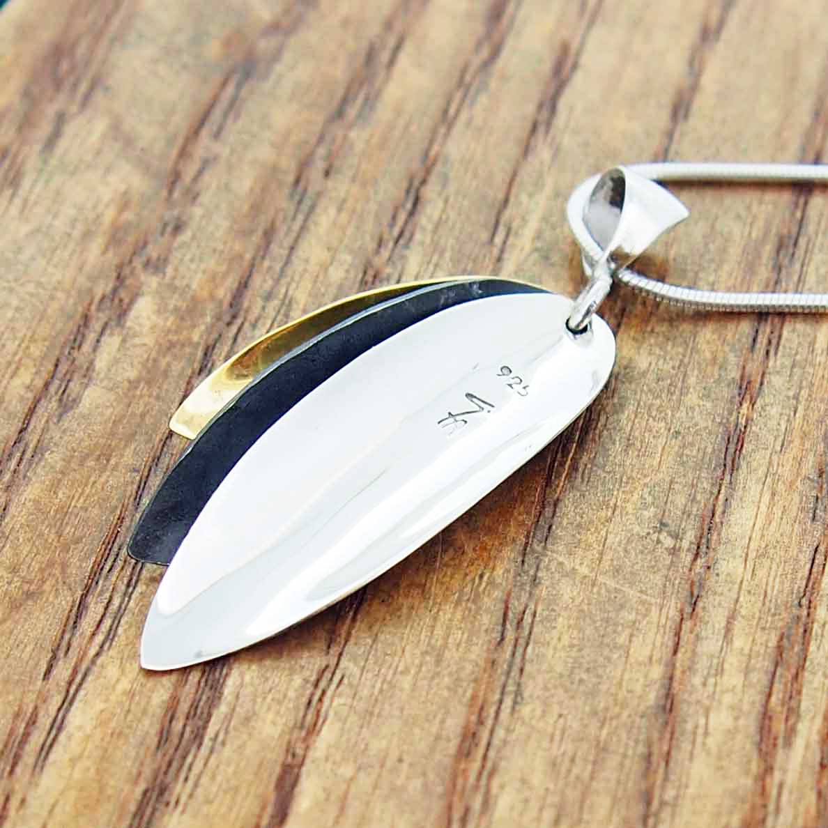 Three Leaves Silver Pendant (361)