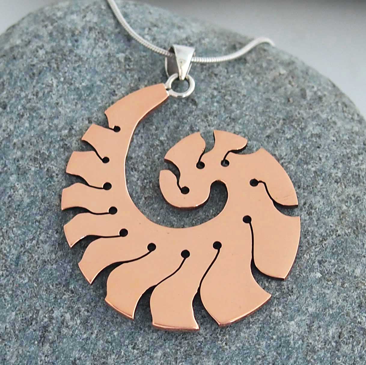 Nautilus Copper Pendant (364) Secondary image