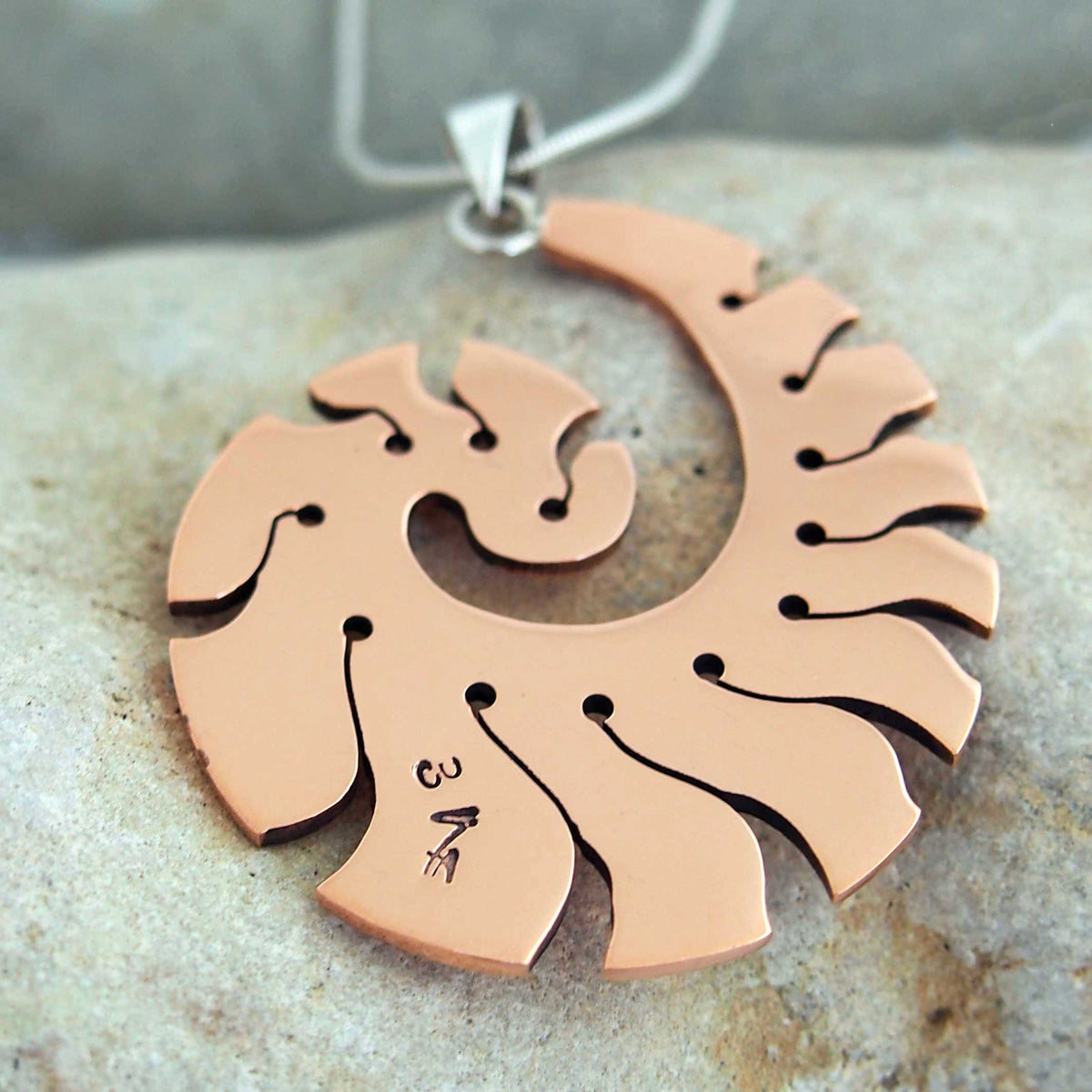 Nautilus Copper Pendant (364)