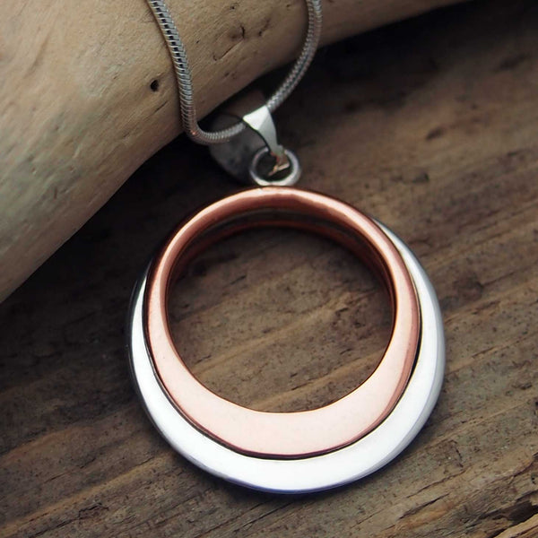 Silver Copper Unusual Pendant