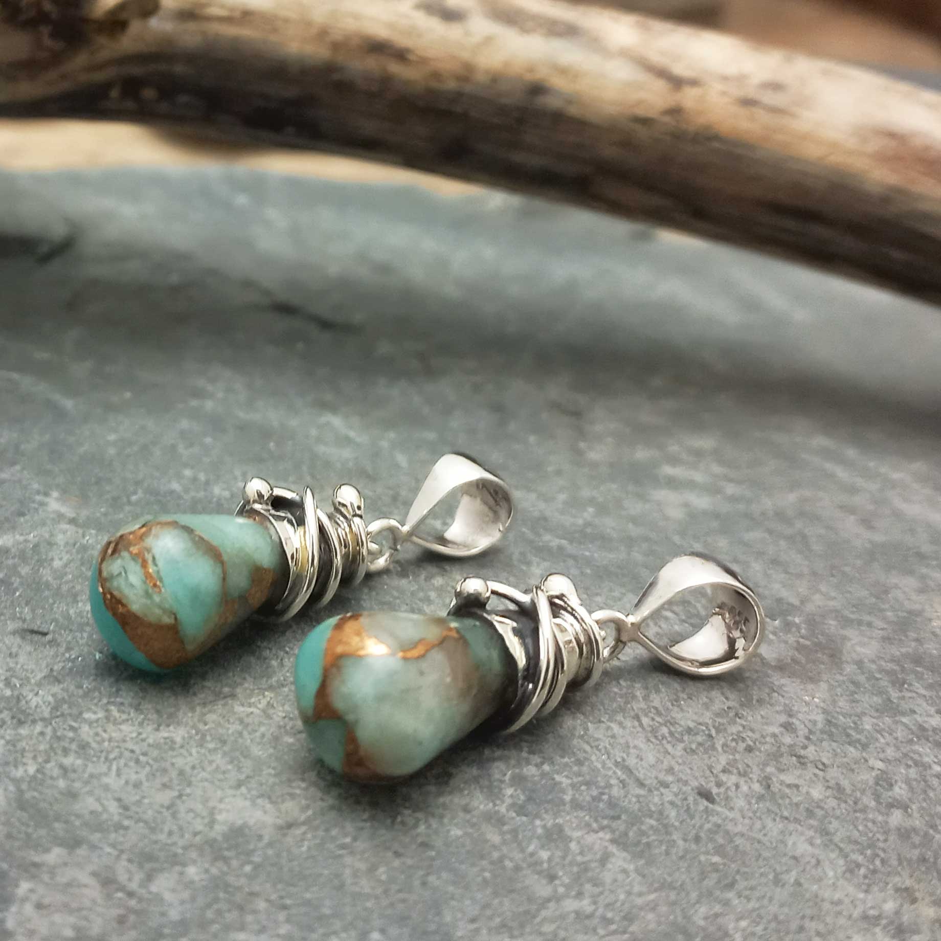 Handmade silver Amazonite necklaces