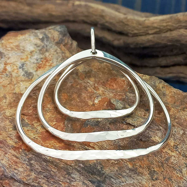Hammered Circular Rings Pendant