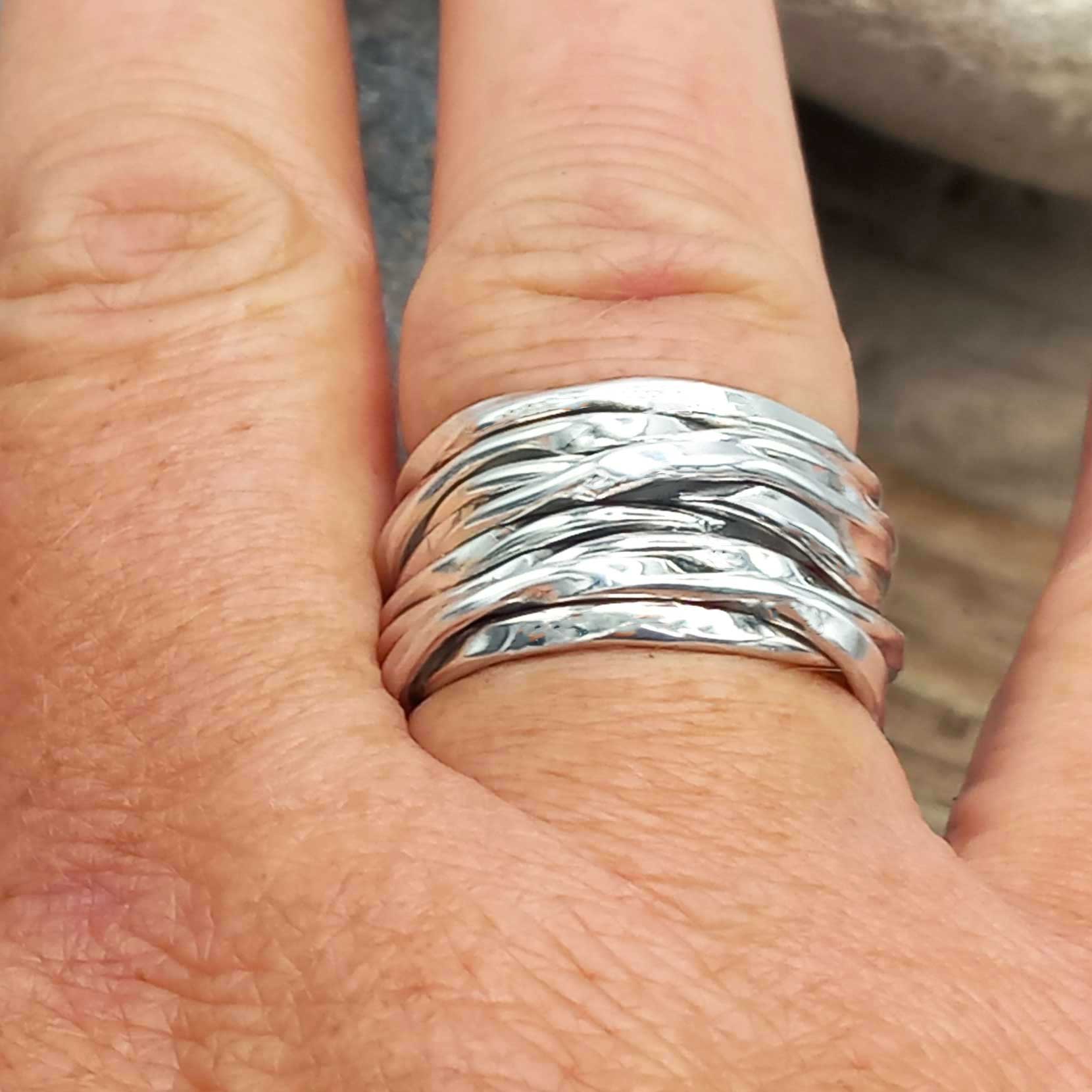 Handmade sterling silver wire ring