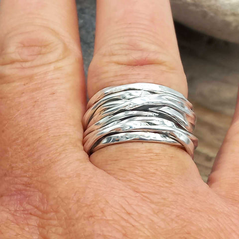 Handmade sterling silver wire ring