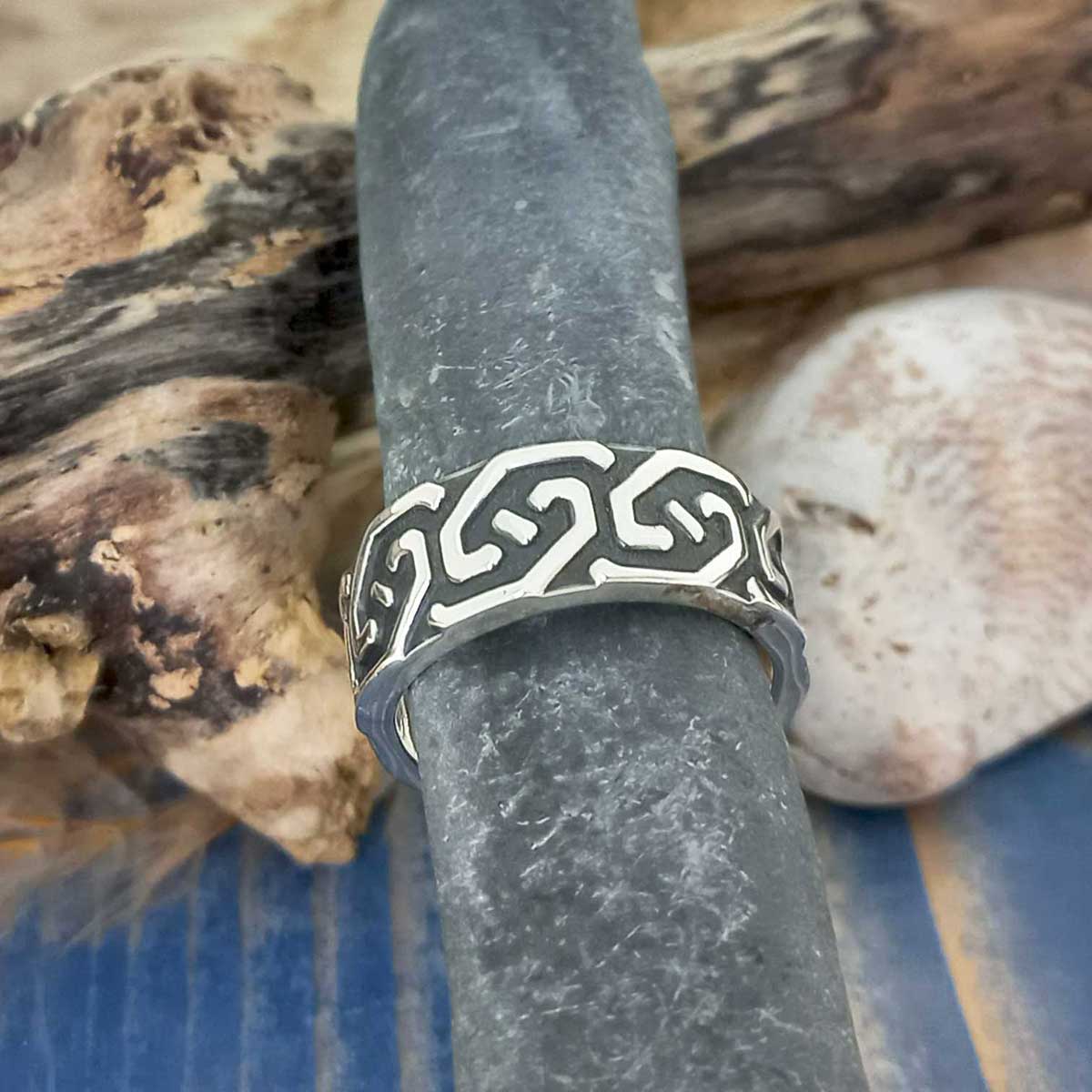 Unusual Silver Ethnic Design Ring