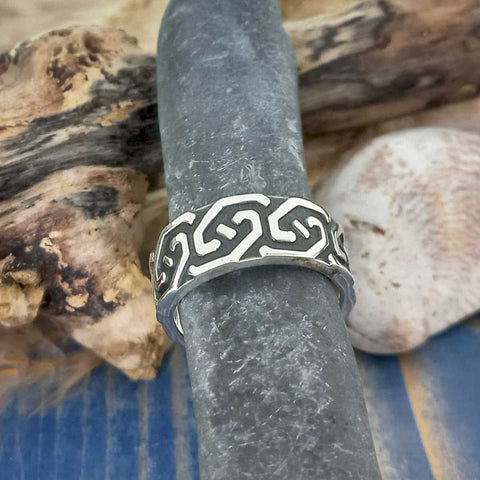 Unusual Silver Ethnic Design Ring