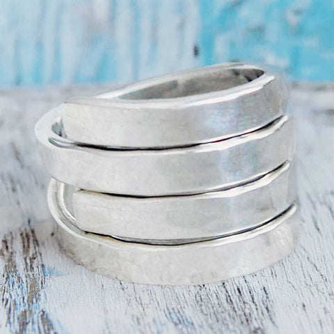 Winding Strands Silver Ring