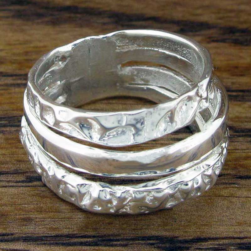 Handmade chunky silver ring