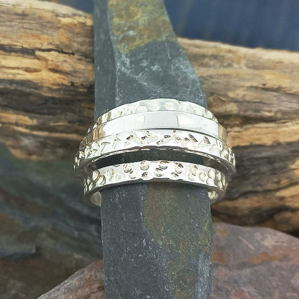 Handmade chunky silver ring