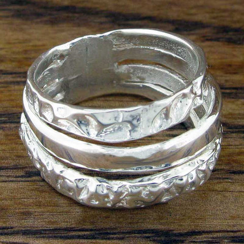 Handmade chunky silver ring