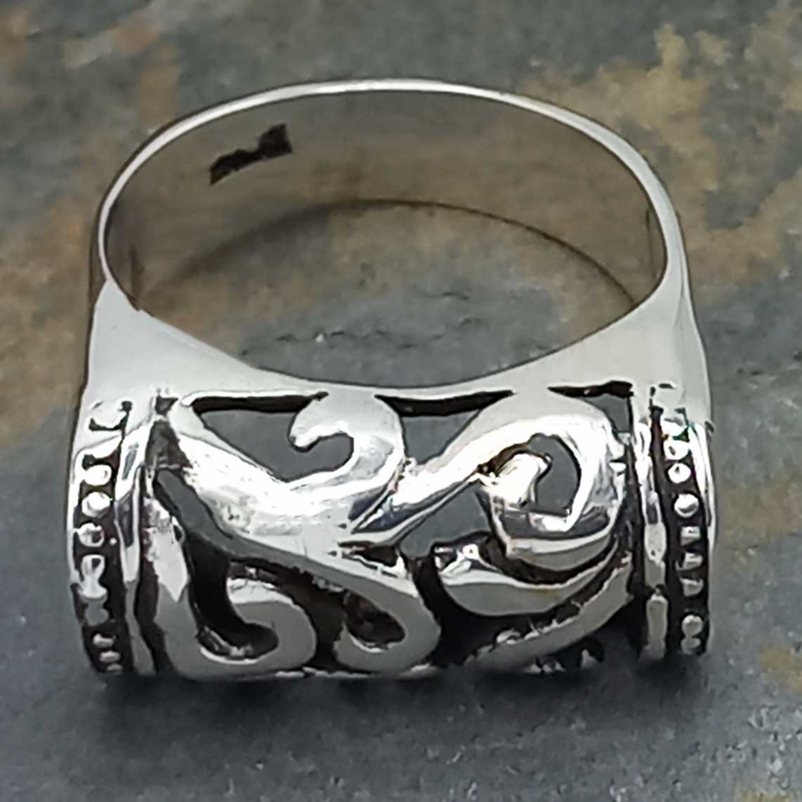 Tubo Mayan Ethnic Silver Ring Main image