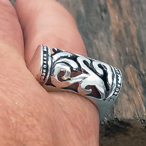 Mexican silver chunky ring