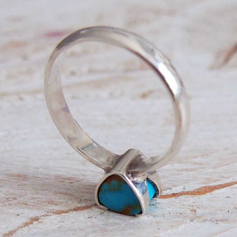 handmade Mexican silver ring with turquoise stone