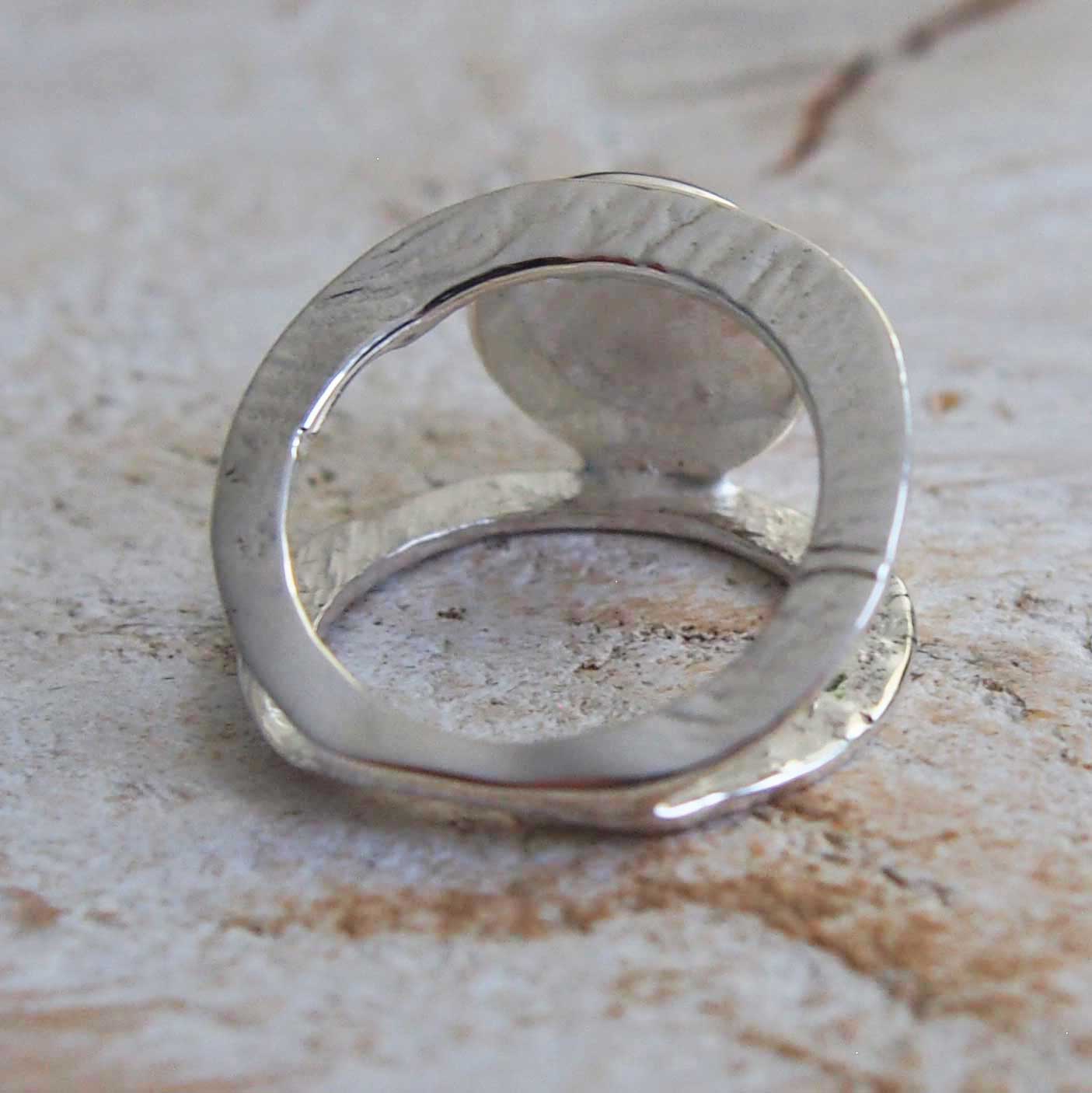 Rose Quartz Silver Ring (207)