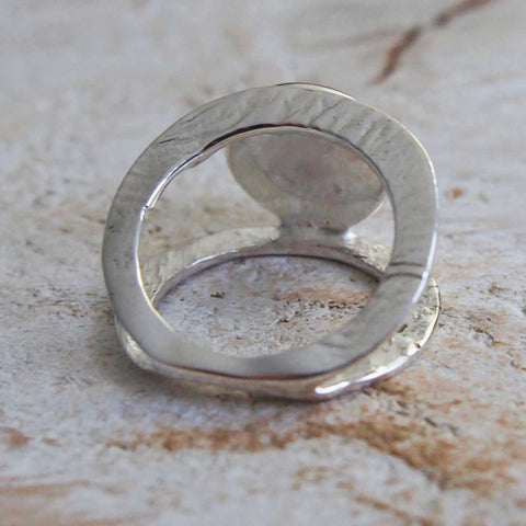 Rose Quartz Silver Ring (207)