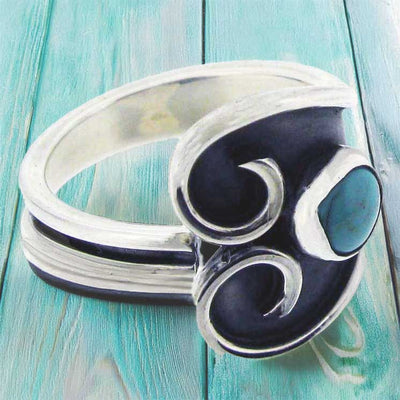 Turquoise Wind Silver Ring (226)